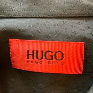 Hugo boss French cuff, tone on tone mens shirt